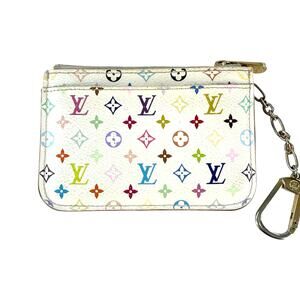 Louis Vuitton Monogram Multicolor Key Pouch White
